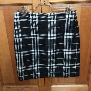 J.Crew Plaid b/w skirt!